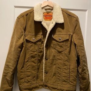 Mens Levi’s Sherpa Wool Corduroy Jacket. - Medium